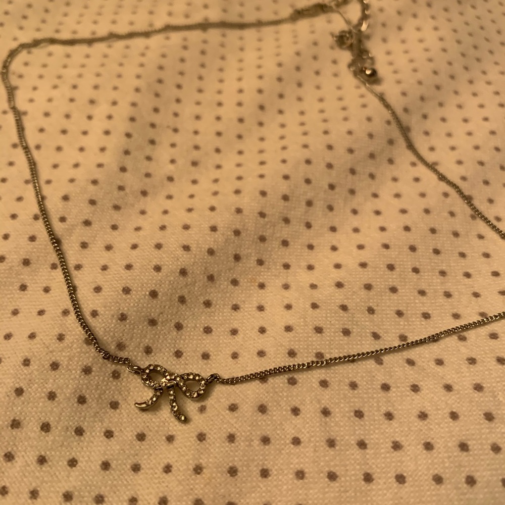 Short silver necklace